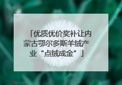 优质优价奖补让内蒙古鄂尔多斯羊绒产业“点绒成金”