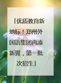 优质教育新地标！郑州外国语集团再添新翼，第一批次招生