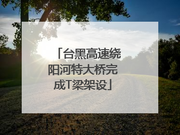 台黑高速绕阳河特大桥完成T梁架设