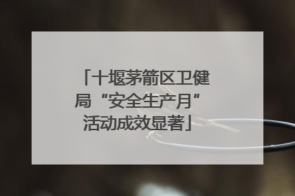 十堰茅箭区卫健局“安全生产月”活动成效显著