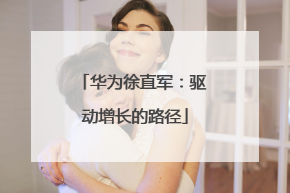 华为徐直军：驱动增长的路径