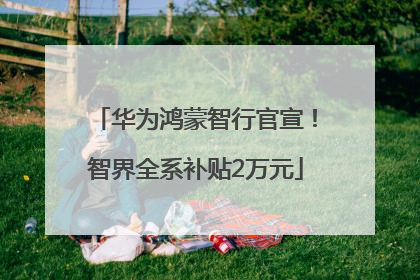 华为鸿蒙智行官宣！智界全系补贴2万元