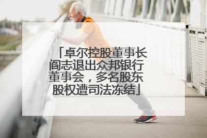 卓尔控股董事长阎志退出众邦银行董事会，多名股东股权遭司法冻结