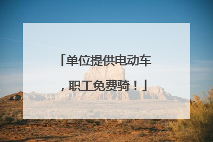 单位提供电动车，职工免费骑！