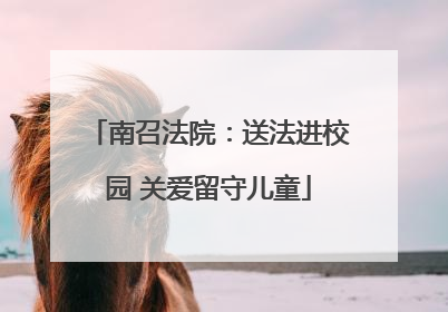 南召法院：送法进校园 关爱留守儿童