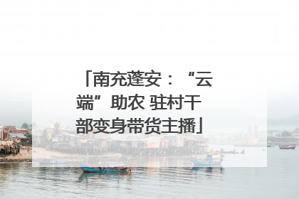 南充蓬安：“云端”助农 驻村干部变身带货主播