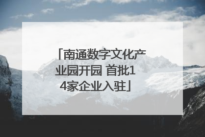南通数字文化产业园开园 首批14家企业入驻