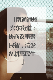 南通通州兴东街道：协商议事聚民智，清淤备耕惠民生