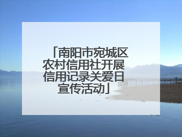 南阳市宛城区农村信用社开展信用记录关爱日宣传活动