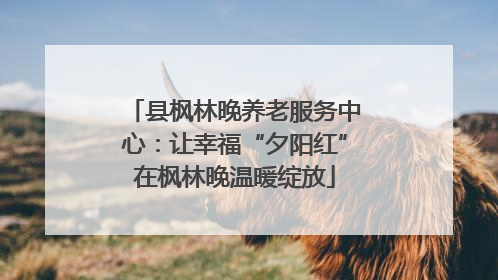 县枫林晚养老服务中心：让幸福“夕阳红”在枫林晚温暖绽放