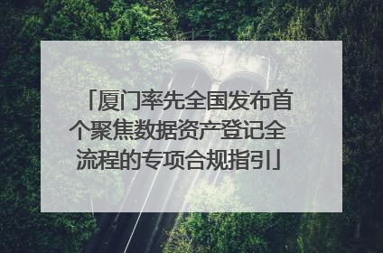 厦门率先全国发布首个聚焦数据资产登记全流程的专项合规指引