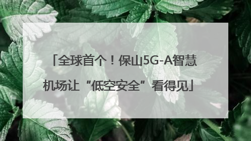 全球首个！保山5G-A智慧机场让“低空安全”看得见