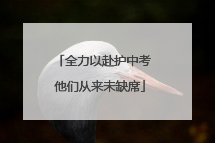 全力以赴护中考 他们从来未缺席