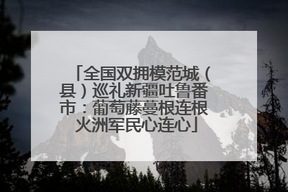 全国双拥模范城（县）巡礼新疆吐鲁番市：葡萄藤蔓根连根 火洲军民心连心