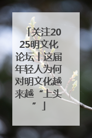 关注2025明文化论坛丨这届年轻人为何对明文化越来越“上头”