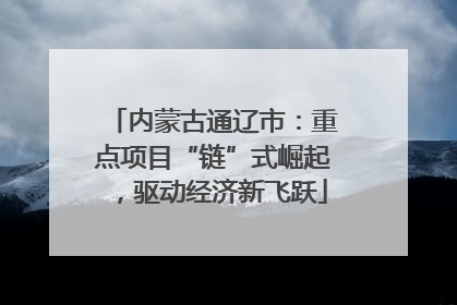 内蒙古通辽市：重点项目“链”式崛起，驱动经济新飞跃