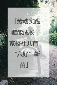 劳动实践赋能成长 家校社共育“六好”新苗