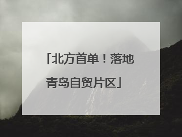 北方首单！落地青岛自贸片区
