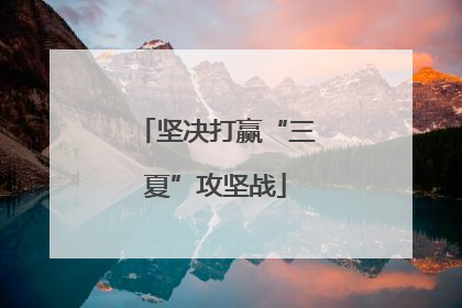 坚决打赢“三夏”攻坚战