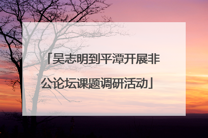 吴志明到平潭开展非公论坛课题调研活动