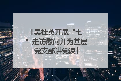 吴桂英开展“七一”走访慰问并为基层党支部讲党课