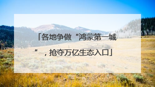 各地争做“鸿蒙第一城”，抢夺万亿生态入口