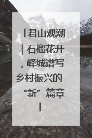 君山观潮｜石榴花开，峄城谱写乡村振兴的“新”篇章