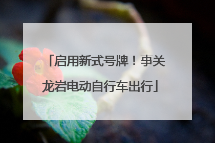启用新式号牌！事关龙岩电动自行车出行