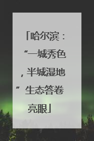 哈尔滨：“一城秀色，半城湿地”生态答卷亮眼