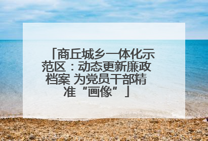 商丘城乡一体化示范区：动态更新廉政档案 为党员干部精准“画像”