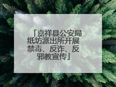 嘉祥县公安局纸坊派出所开展禁毒、反诈、反邪教宣传
