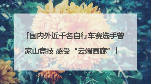 国内外近千名自行车赛选手曾家山竞技 感受“云端画廊”