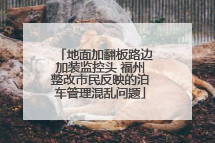 地面加翻板路边加装监控头 福州整改市民反映的泊车管理混乱问题