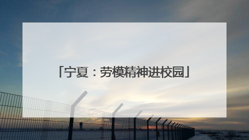 宁夏：劳模精神进校园