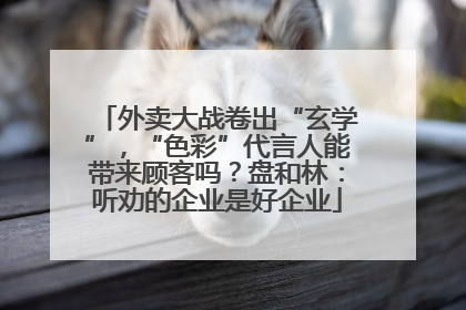外卖大战卷出“玄学”，“色彩”代言人能带来顾客吗？盘和林：听劝的企业是好企业