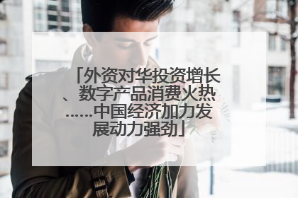 外资对华投资增长、数字产品消费火热……中国经济加力发展动力强劲