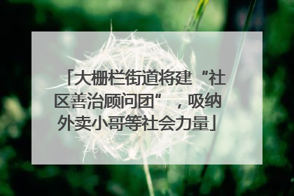 大栅栏街道将建“社区善治顾问团”，吸纳外卖小哥等社会力量