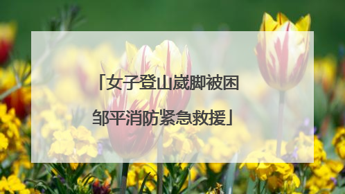 女子登山崴脚被困 邹平消防紧急救援
