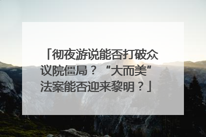 彻夜游说能否打破众议院僵局？“大而美”法案能否迎来黎明？