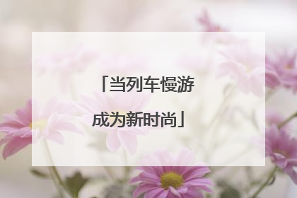 当列车慢游成为新时尚