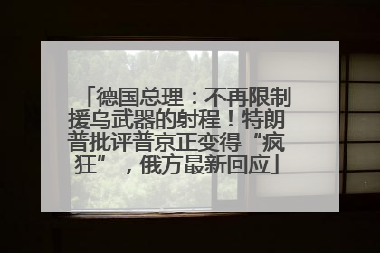 德国总理：不再限制援乌武器的射程！特朗普批评普京正变得“疯狂”，俄方最新回应