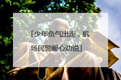 少年负气出走，机场民警暖心劝说
