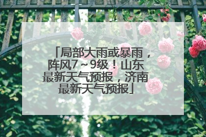 局部大雨或暴雨，阵风7～9级！山东最新天气预报，济南最新天气预报