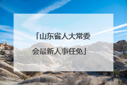 山东省人大常委会最新人事任免