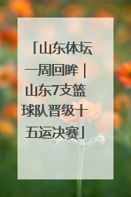 山东体坛一周回眸｜山东7支篮球队晋级十五运决赛