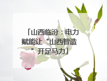 山西临汾：电力赋能让“山西智造”开足马力