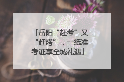岳阳“赶考”又“赶烤”，一纸准考证享全城礼遇