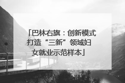 巴林右旗：创新模式 打造“三新”领域妇女就业示范样本