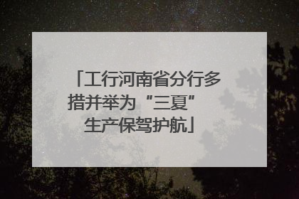 工行河南省分行多措并举为“三夏” 生产保驾护航