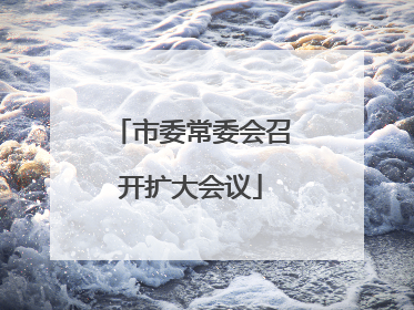 市委常委会召开扩大会议